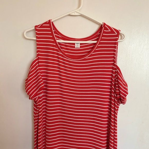 Old Navy Striped Cold Shoulder Dress - Size 2X - Picture 6 of 14